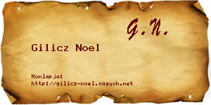 Gilicz Noel névjegykártya